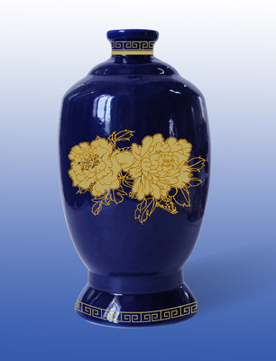 供應(yīng)陶瓷酒瓶 500ML藍(lán)釉牡丹花酒瓶——德化縣同興瓷廠(chǎng)專(zhuān)業(yè)酒類(lèi)包裝